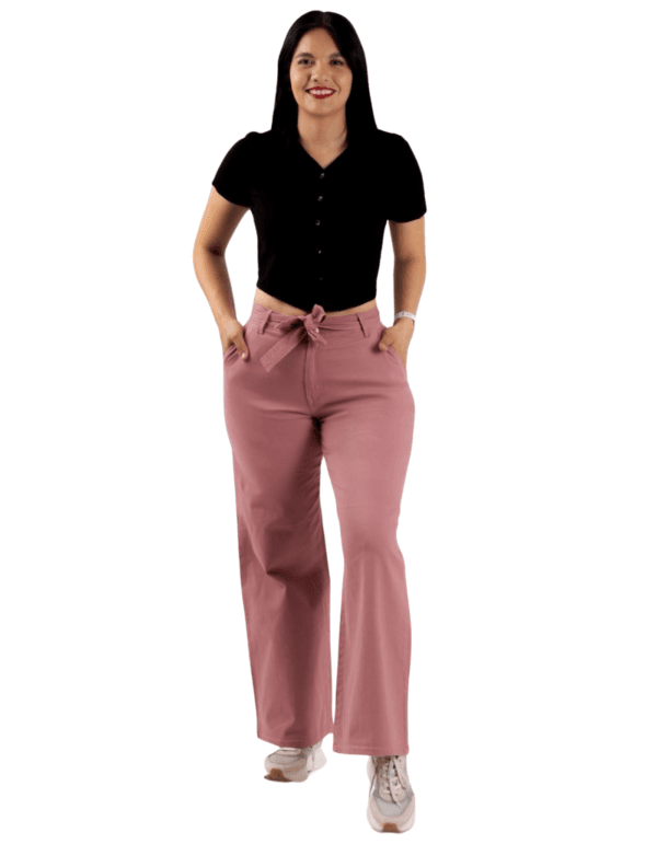 Pantalón Casual de Mujer Corte Recto con Cinturón Ajustable
81027 - Image 2