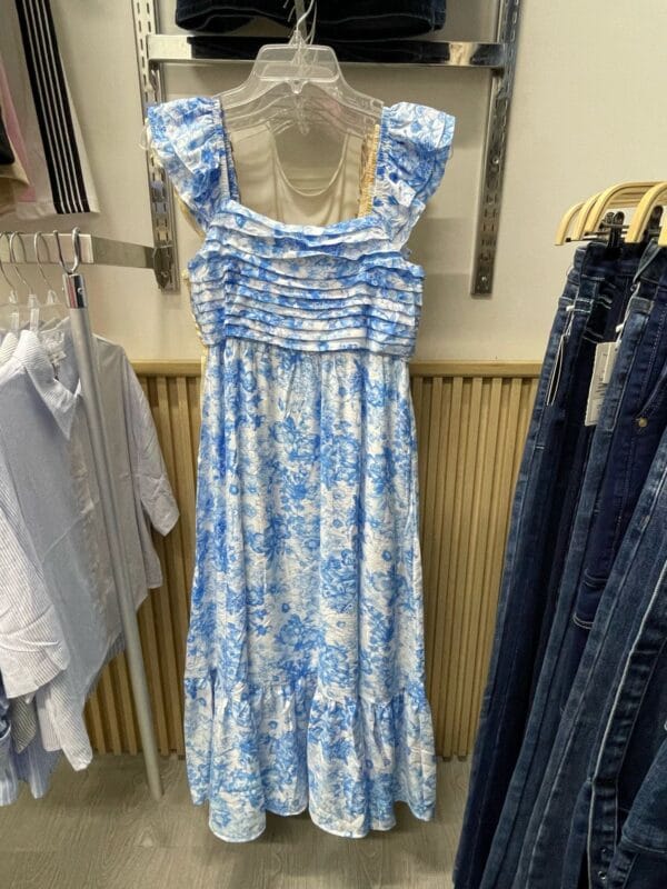 Vestido largo floral para mujer