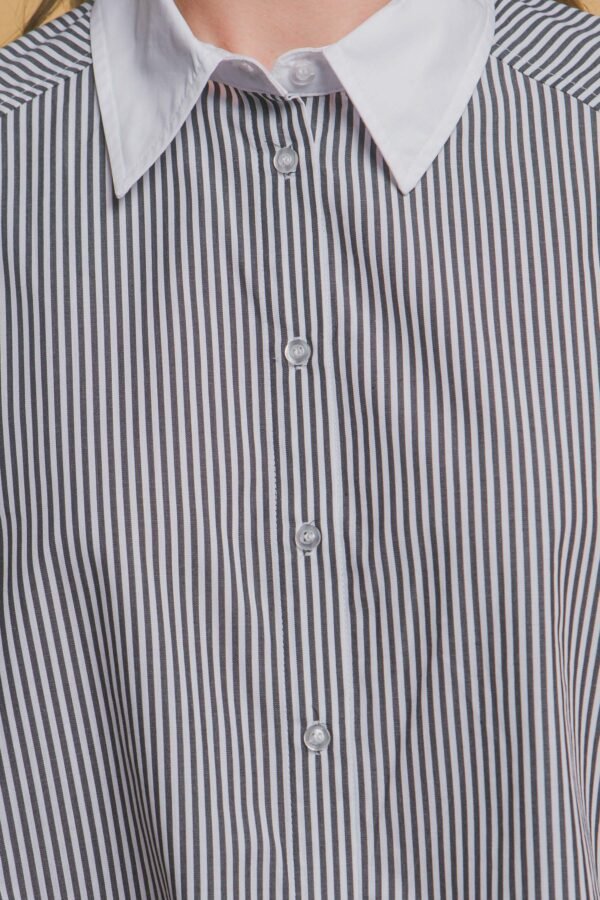 Blusa Cropped Rayas Azul y Blanco para Mujer - Image 20