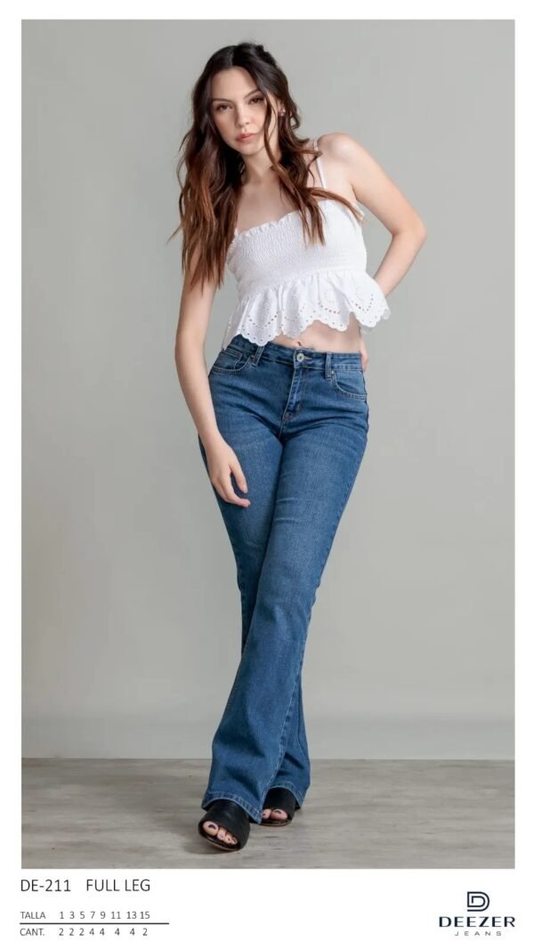 Pantalones de mezclilla Full Leg para mujer