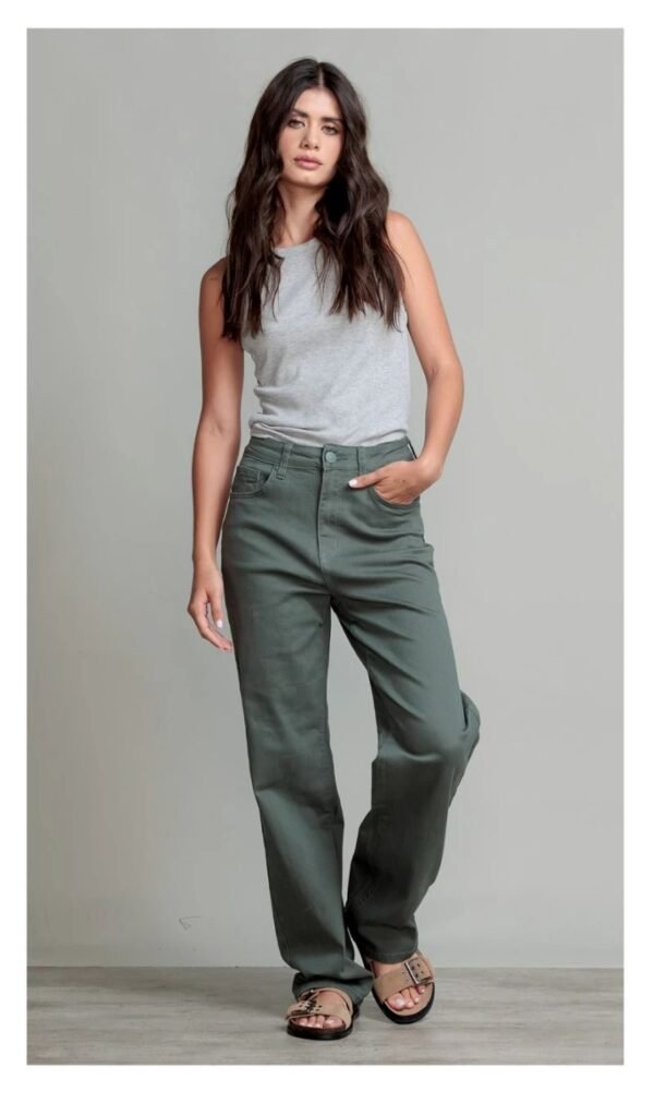 Pantalones de mezclilla Straight Fit para mujer con diseño relajado