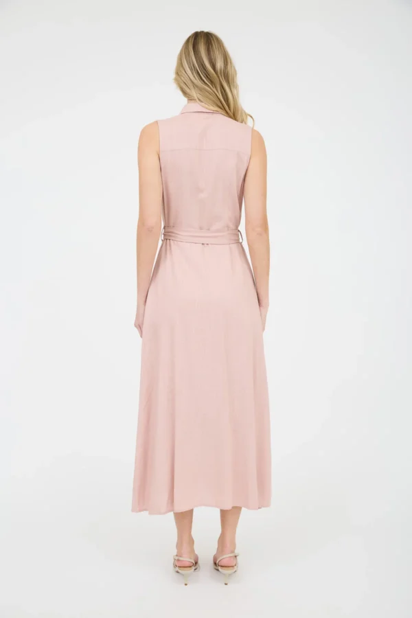 Vestido camisero largo sin mangas para mujer - Image 6