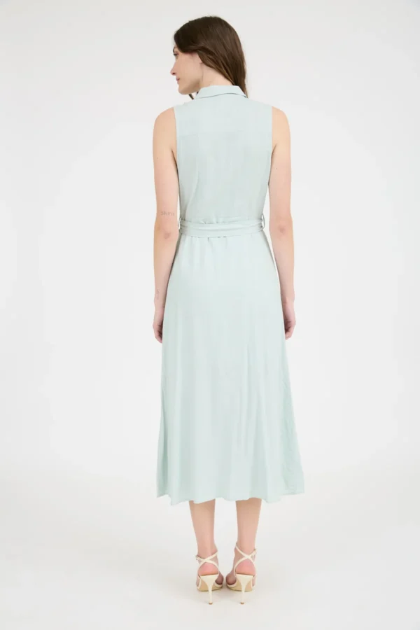 Vestido camisero largo sin mangas para mujer - Image 10