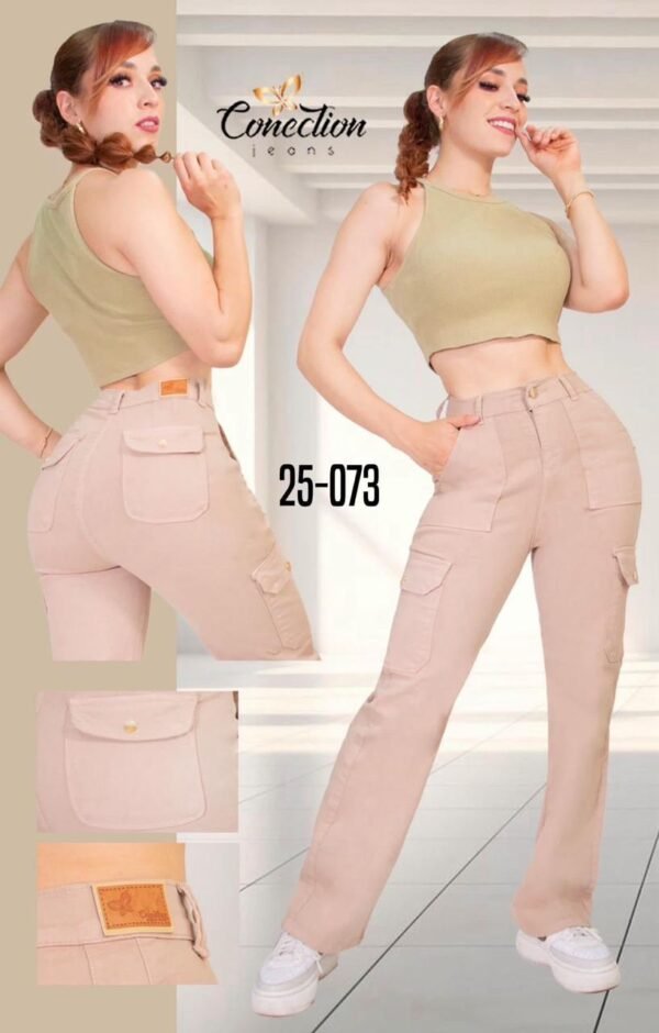 Pantalón cargo recto para mujer - Image 4