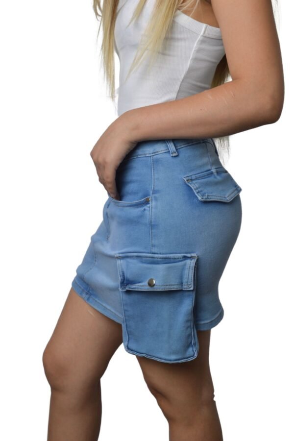 Falda cargo casual para mujer con bolsillos laterales - Image 5