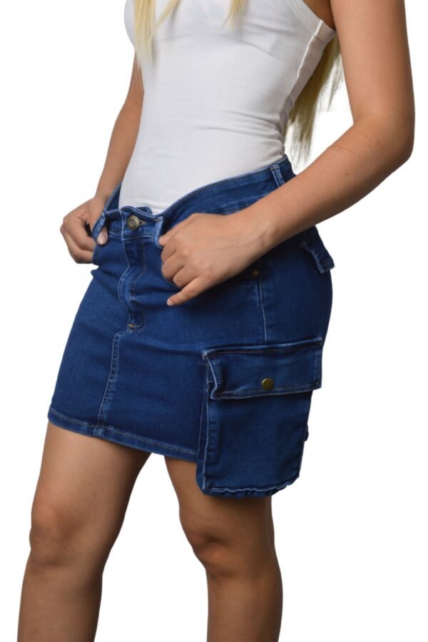 Falda cargo casual para mujer con bolsillos laterales - Image 9