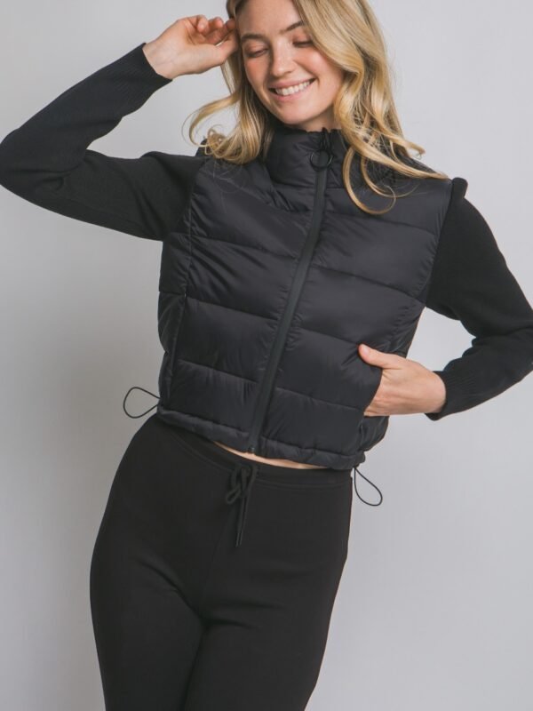 Chamarra Puff material suave y delgada