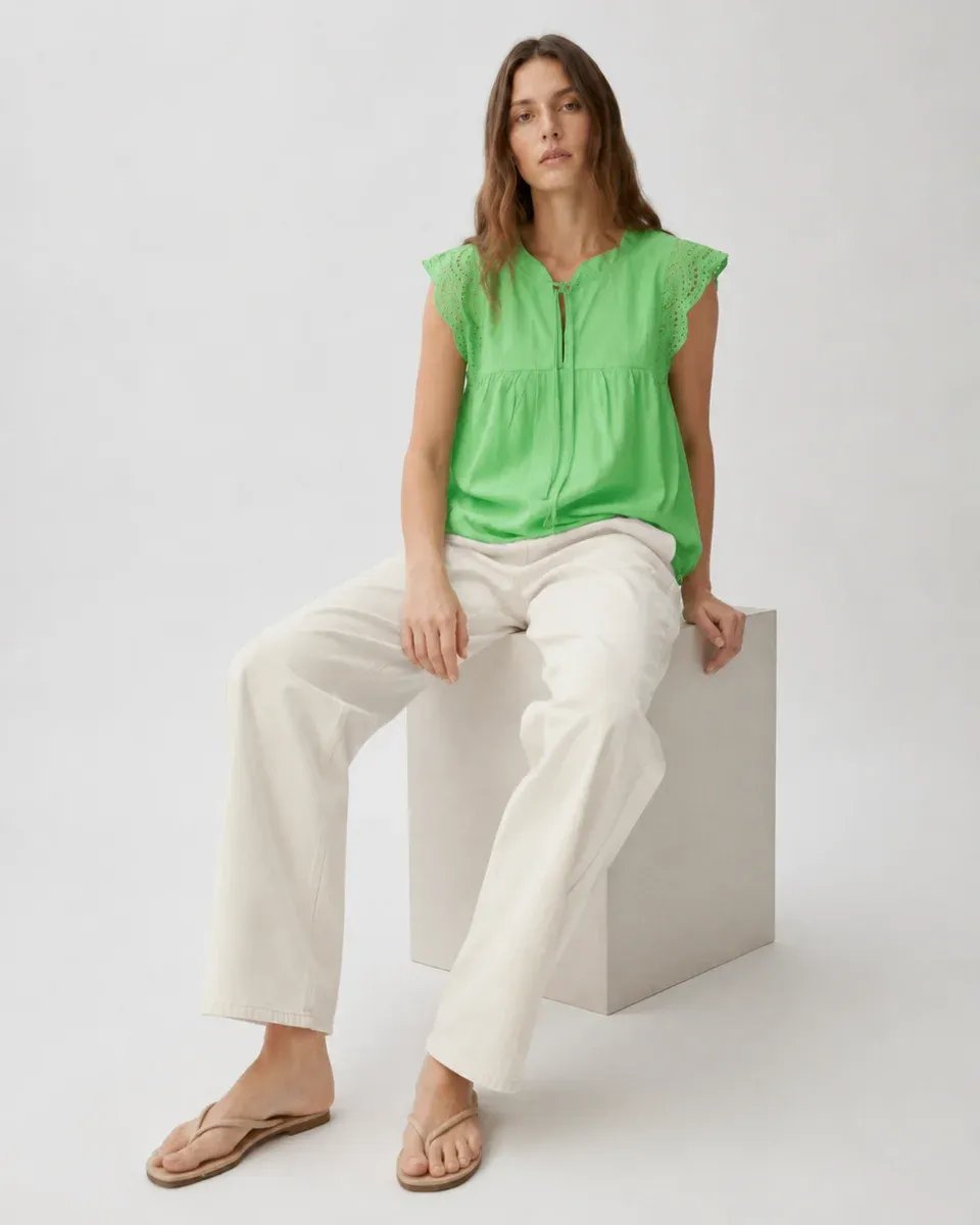 Blusa Rosa Con Bordado Y Lazo Al Cuello Para Mujer Estilo Romantico - Image 19