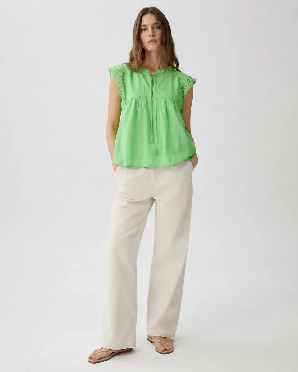 Blusa Rosa Con Bordado Y Lazo Al Cuello Para Mujer Estilo Romantico - Image 18