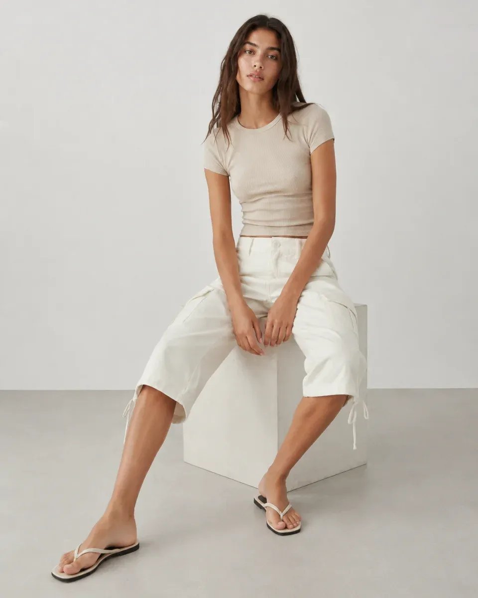Pantalon Cargo Rosa Empolvado Cintura Alta Para Mujer - Image 16