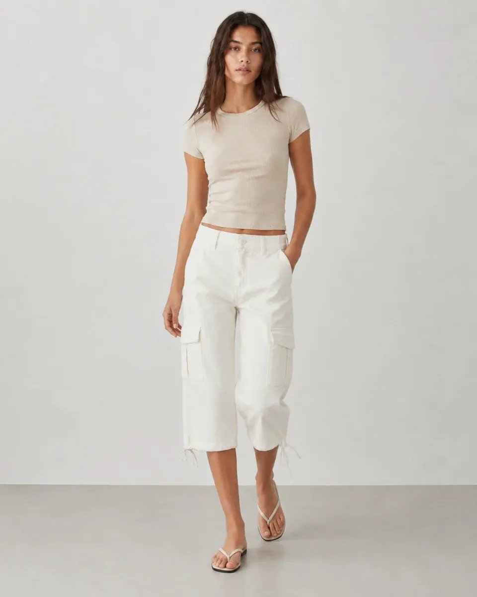 Pantalon Cargo Rosa Empolvado Cintura Alta Para Mujer - Image 15