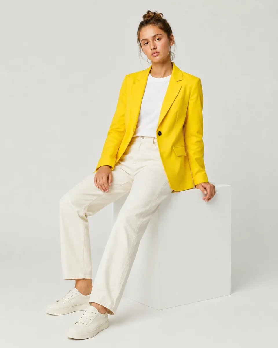 Blazer Negro Clasico de Un Boton para Mujer Estilo Ejecutivo - Image 19