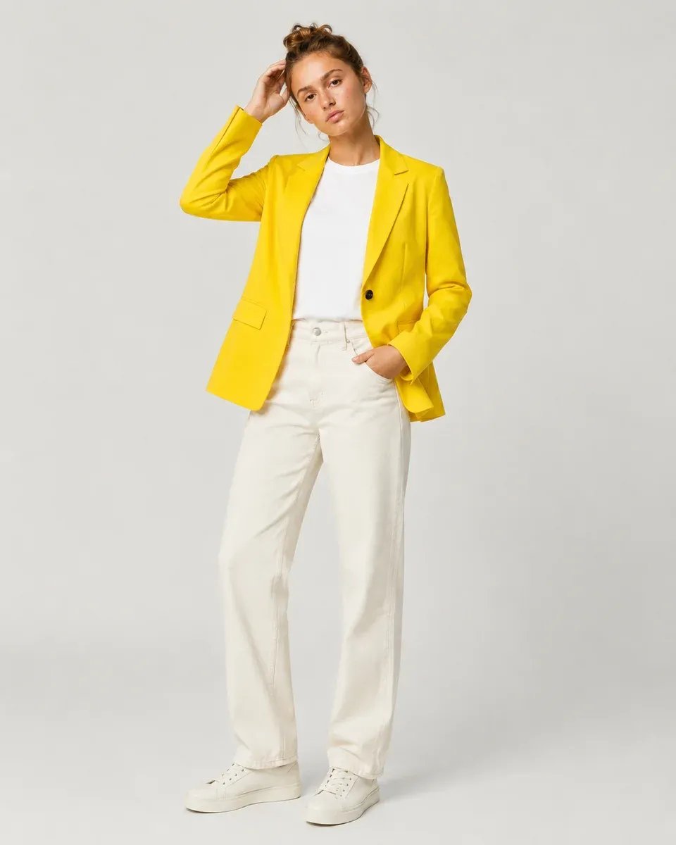 Blazer Negro Clasico de Un Boton para Mujer Estilo Ejecutivo - Image 15