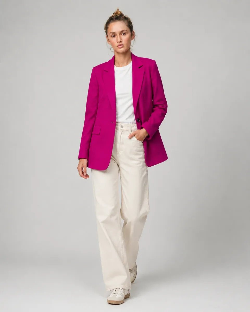 Blazer Negro Clasico de Un Boton para Mujer Estilo Ejecutivo - Image 12