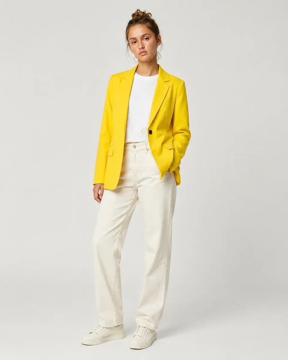 Blazer Negro Clasico de Un Boton para Mujer Estilo Ejecutivo - Image 16