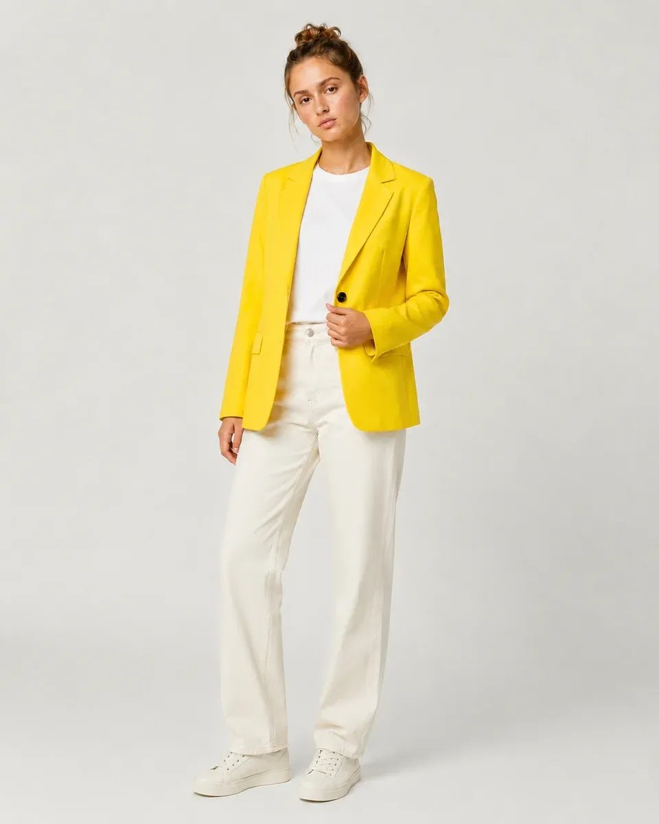 Blazer Negro Clasico de Un Boton para Mujer Estilo Ejecutivo - Image 17