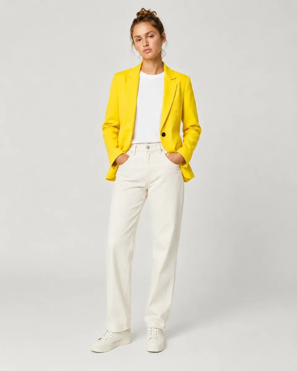 Blazer Negro Clasico de Un Boton para Mujer Estilo Ejecutivo - Image 18