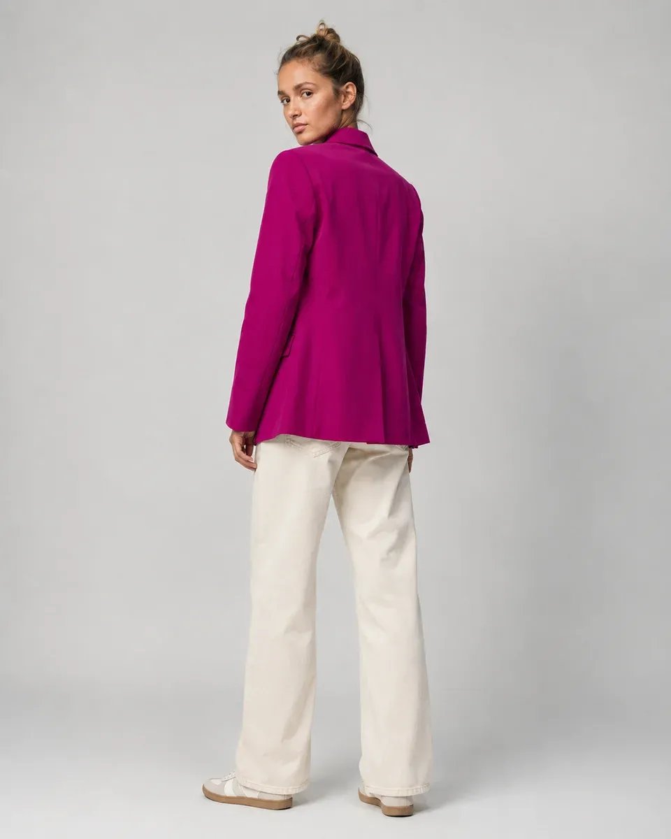 Blazer Negro Clasico de Un Boton para Mujer Estilo Ejecutivo - Image 13