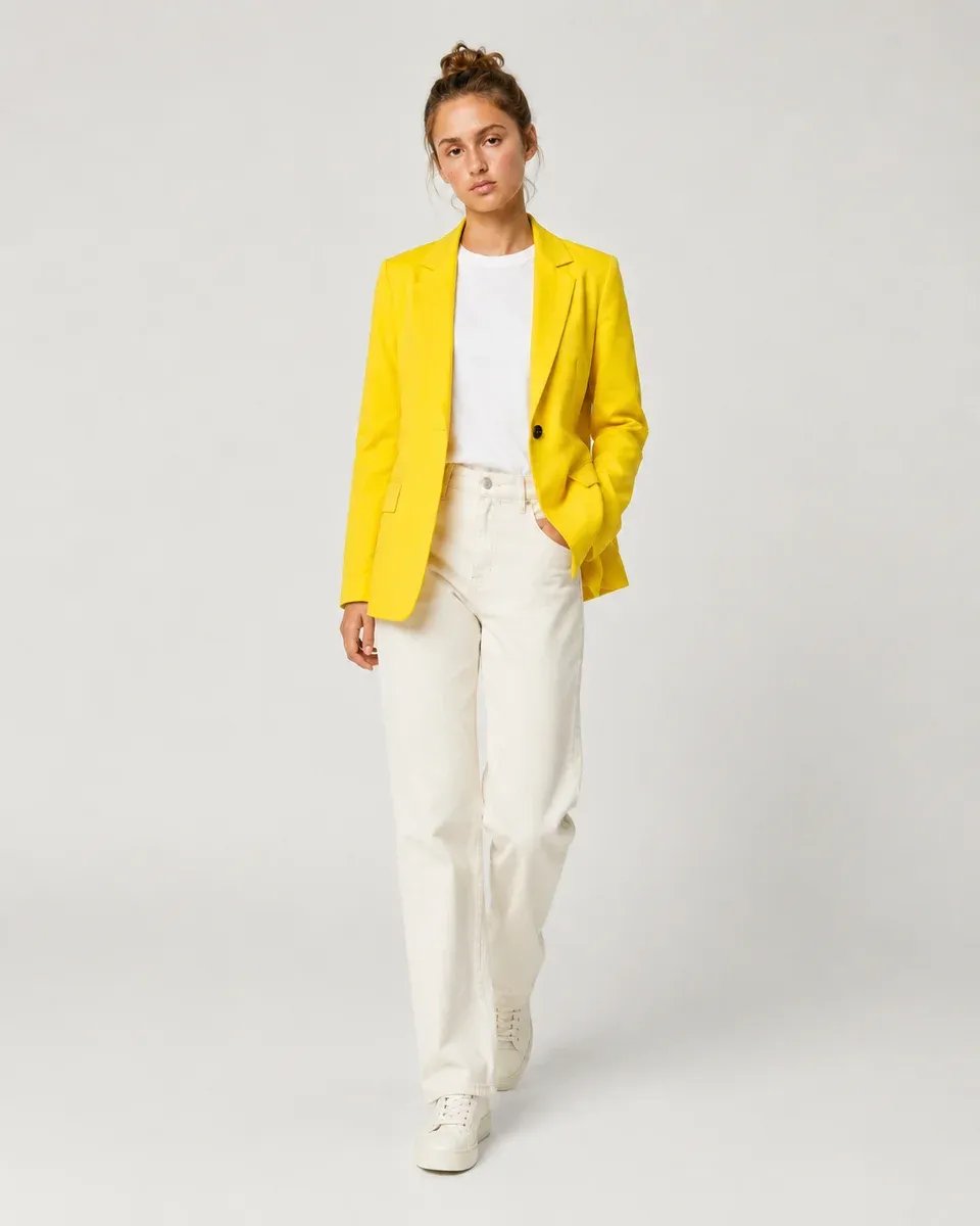 Blazer Negro Clasico de Un Boton para Mujer Estilo Ejecutivo - Image 20