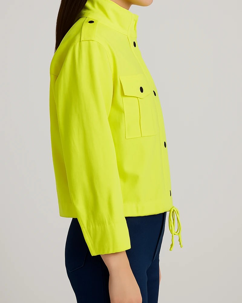 Chamarra Militar Neon para Mujer Estilo Field Jacket Moderna - Image 5
