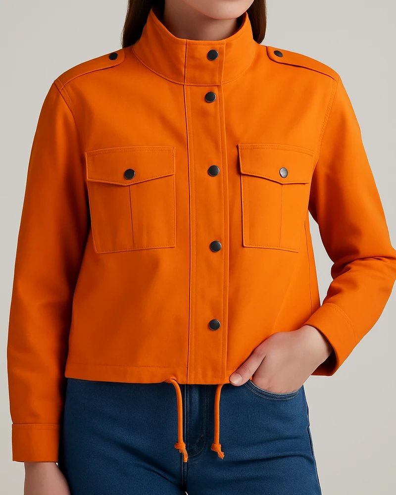 Chamarra Militar Neon para Mujer Estilo Field Jacket Moderna - Image 10