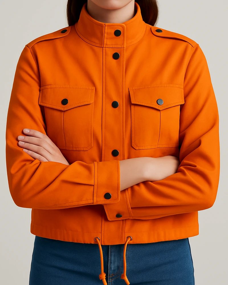 Chamarra Militar Neon para Mujer Estilo Field Jacket Moderna - Image 11