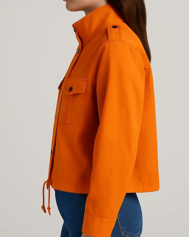 Chamarra Militar Neon para Mujer Estilo Field Jacket Moderna - Image 12