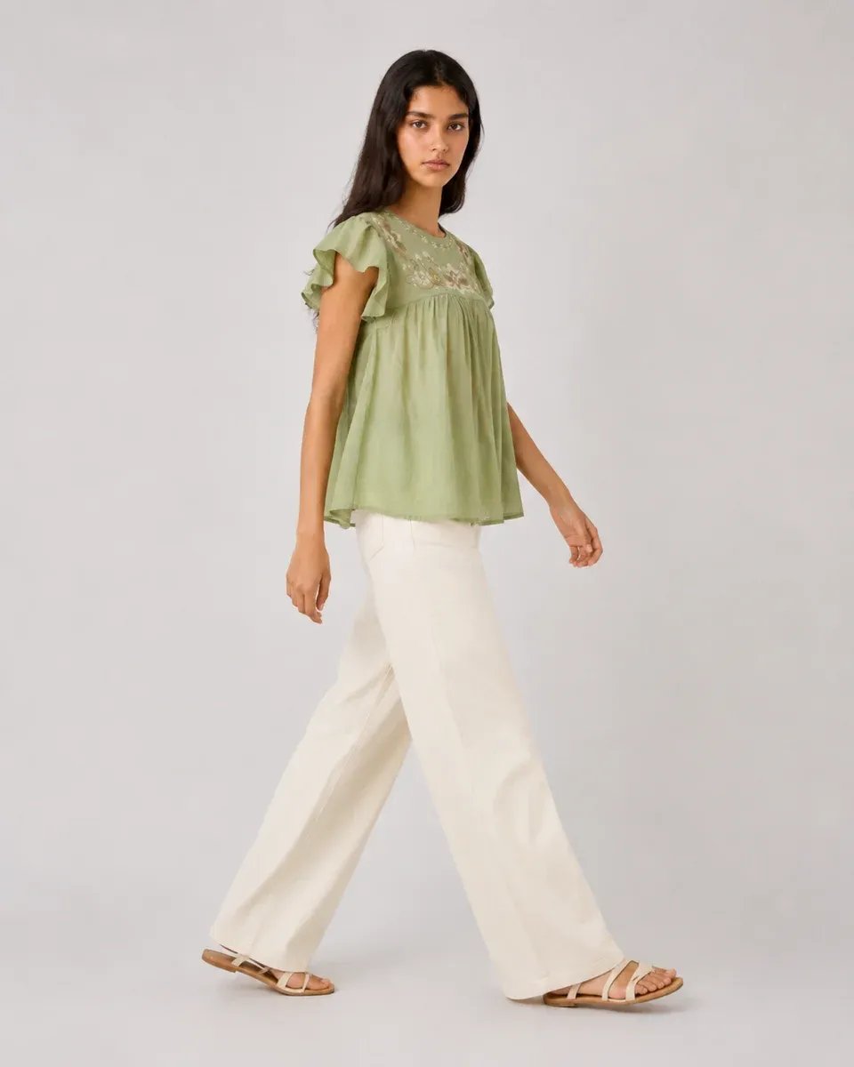 Blusa Bordada Amarilla Manga Corta Estilo Mexicano para Mujer - Image 11