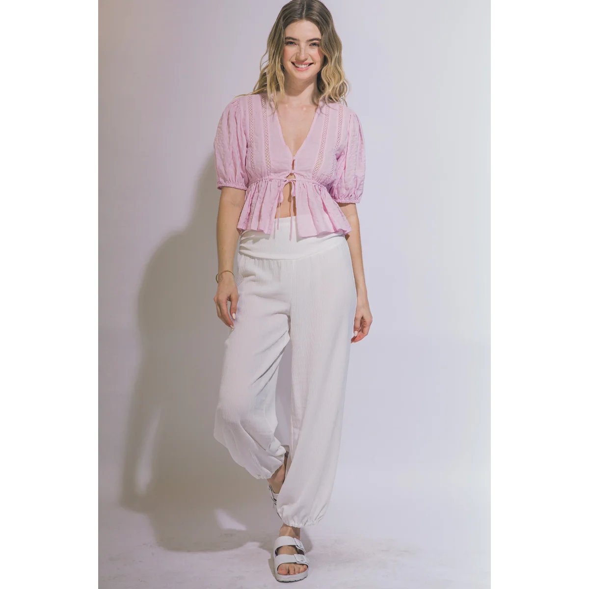 Blusa Bohemia Amarilla Con Bordados Y Lazos Para Mujer - Image 13