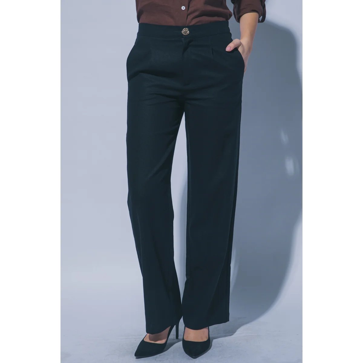 Pantalon Verde Esmeralda con Bolsillos Elastizado para Mujer - Image 4
