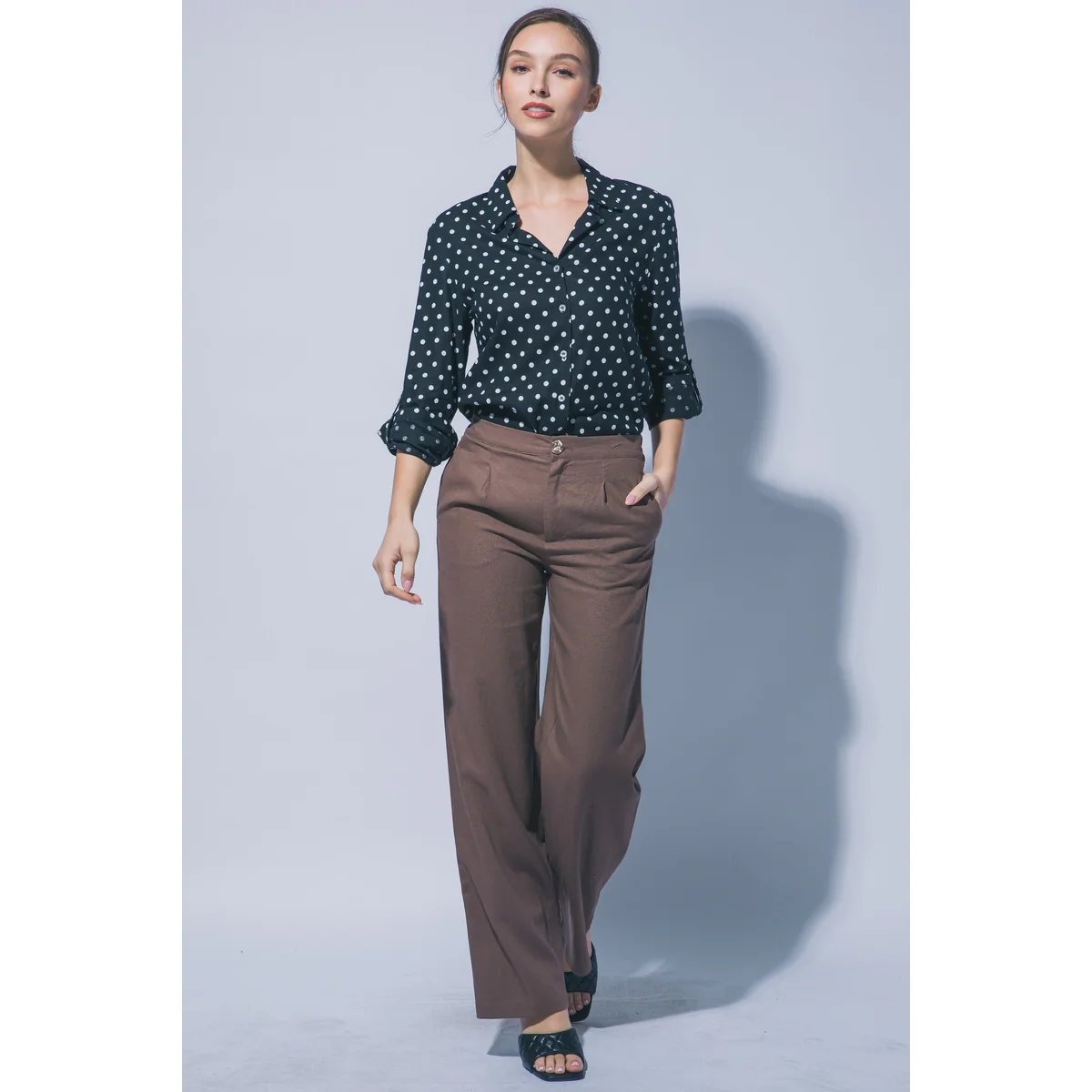 Pantalon Verde Esmeralda con Bolsillos Elastizado para Mujer - Image 20