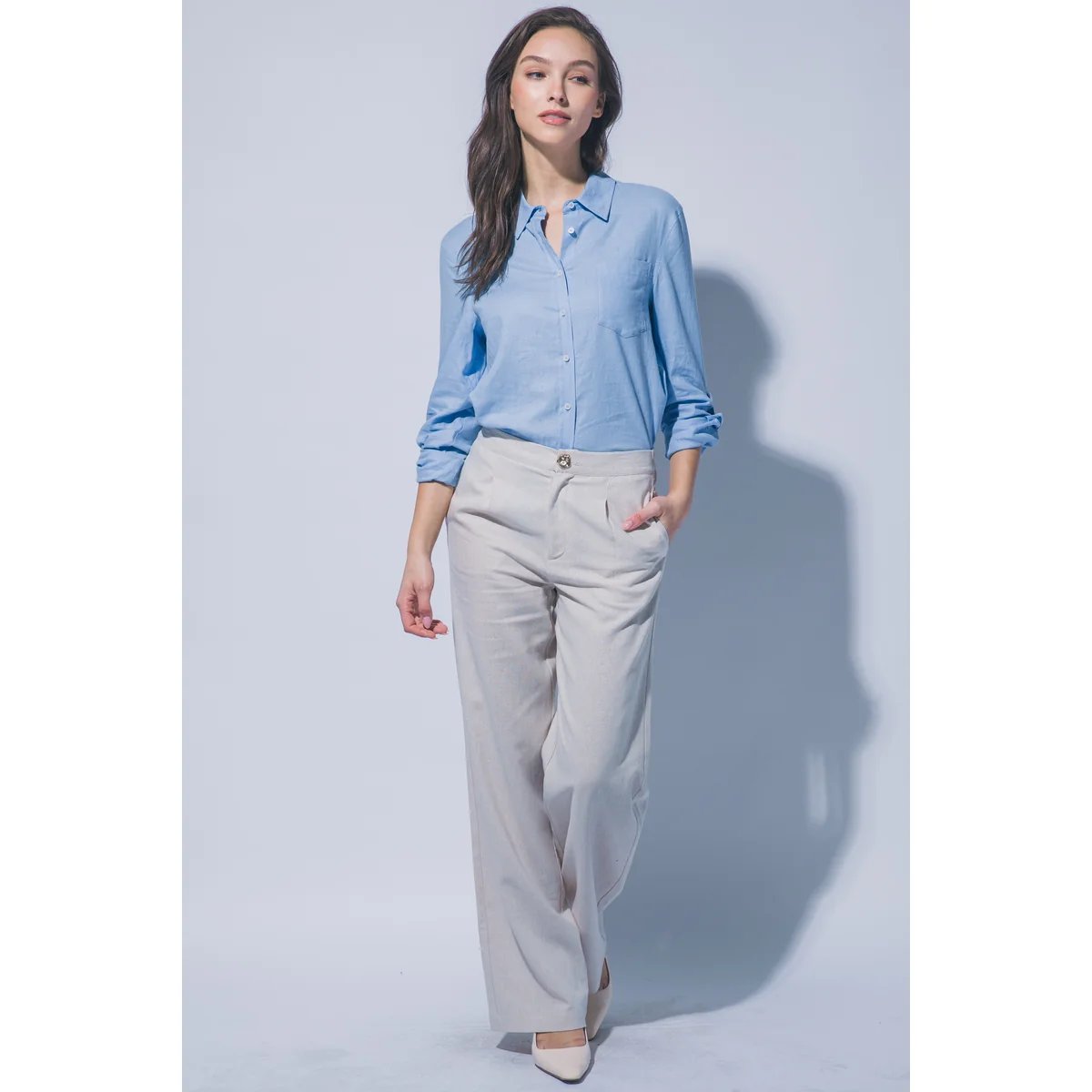 Pantalon Verde Esmeralda con Bolsillos Elastizado para Mujer - Image 27