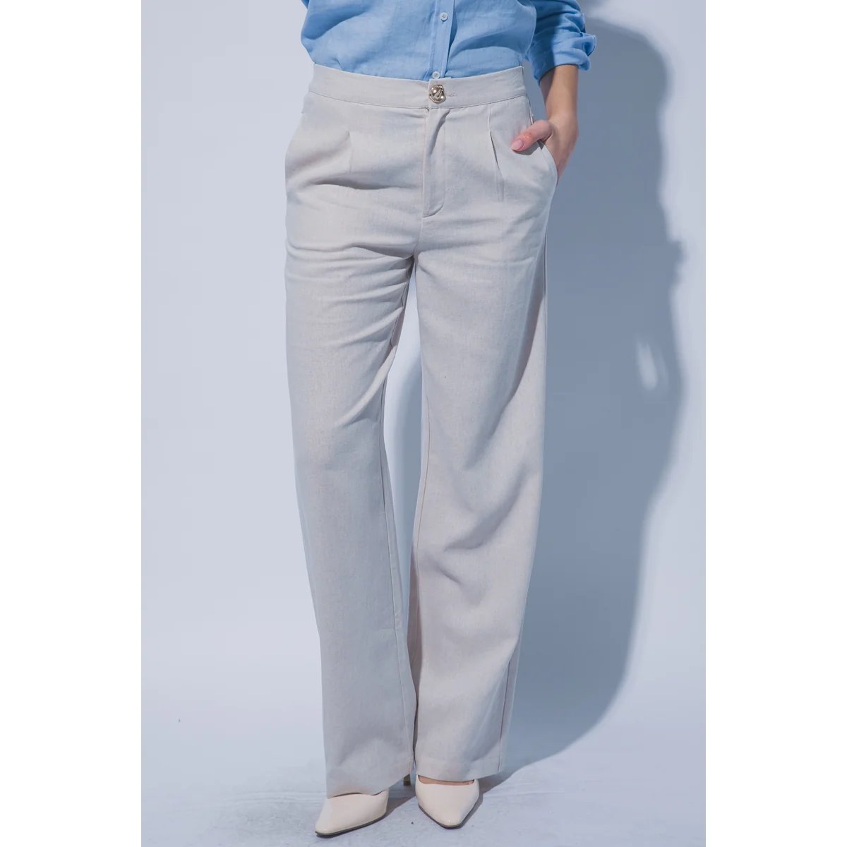 Pantalon Verde Esmeralda con Bolsillos Elastizado para Mujer - Image 28