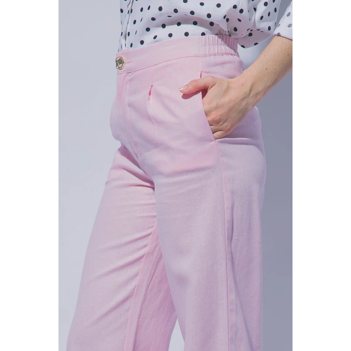 Pantalon Verde Esmeralda con Bolsillos Elastizado para Mujer - Image 36