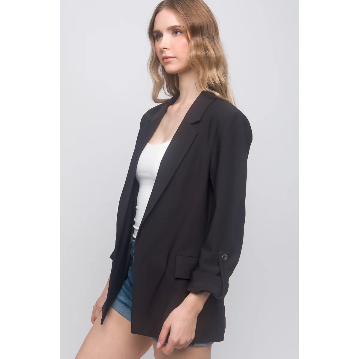 Blazer Rosa Pastel Oversize Elegante para Mujer Estilo Minimalista - Image 8
