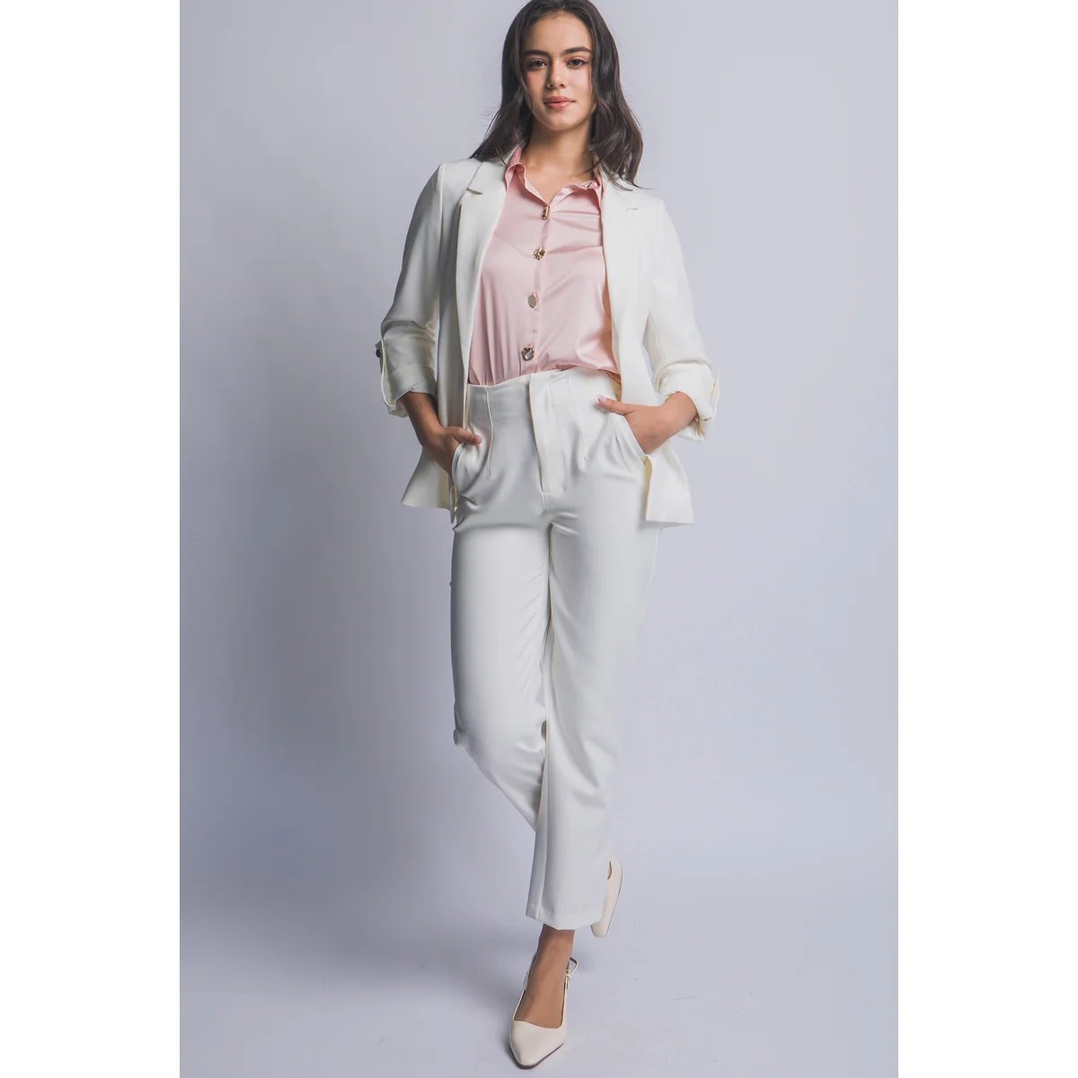 Blazer Rosa Pastel Oversize Elegante para Mujer Estilo Minimalista - Image 13