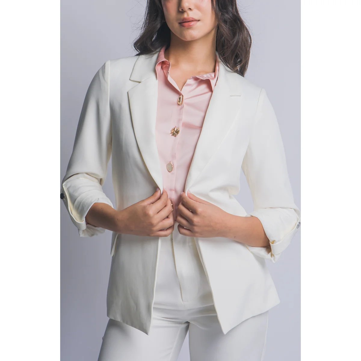 Blazer Rosa Pastel Oversize Elegante para Mujer Estilo Minimalista - Image 16