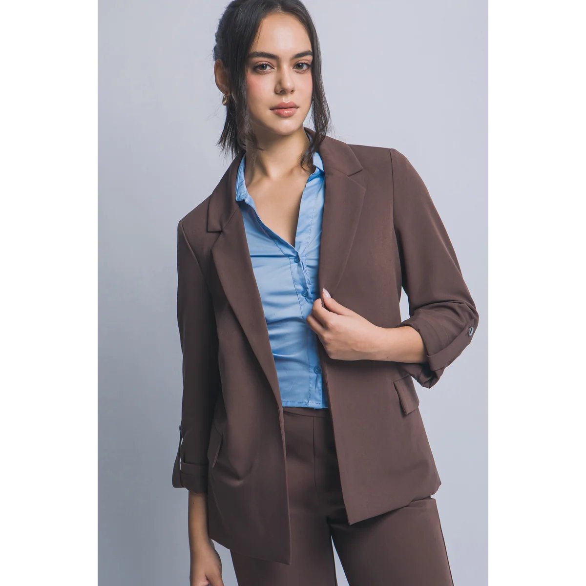 Blazer Rosa Pastel Oversize Elegante para Mujer Estilo Minimalista - Image 17