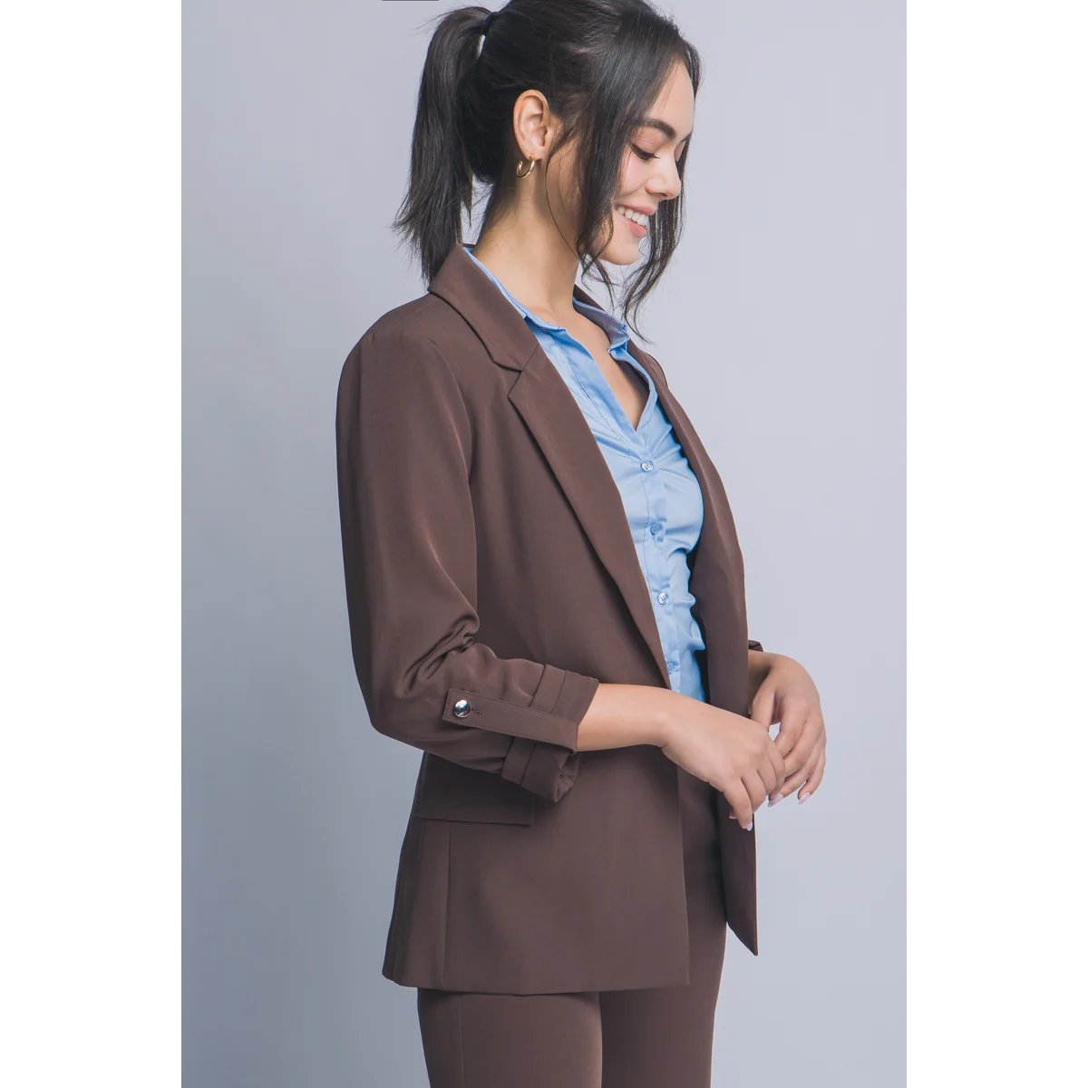 Blazer Rosa Pastel Oversize Elegante para Mujer Estilo Minimalista - Image 18