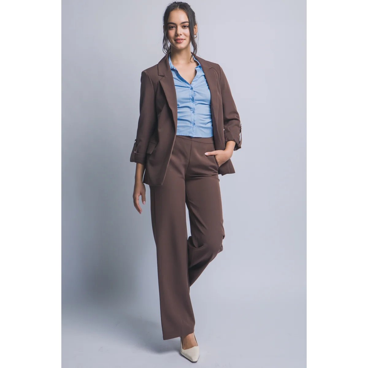 Blazer Rosa Pastel Oversize Elegante para Mujer Estilo Minimalista - Image 20