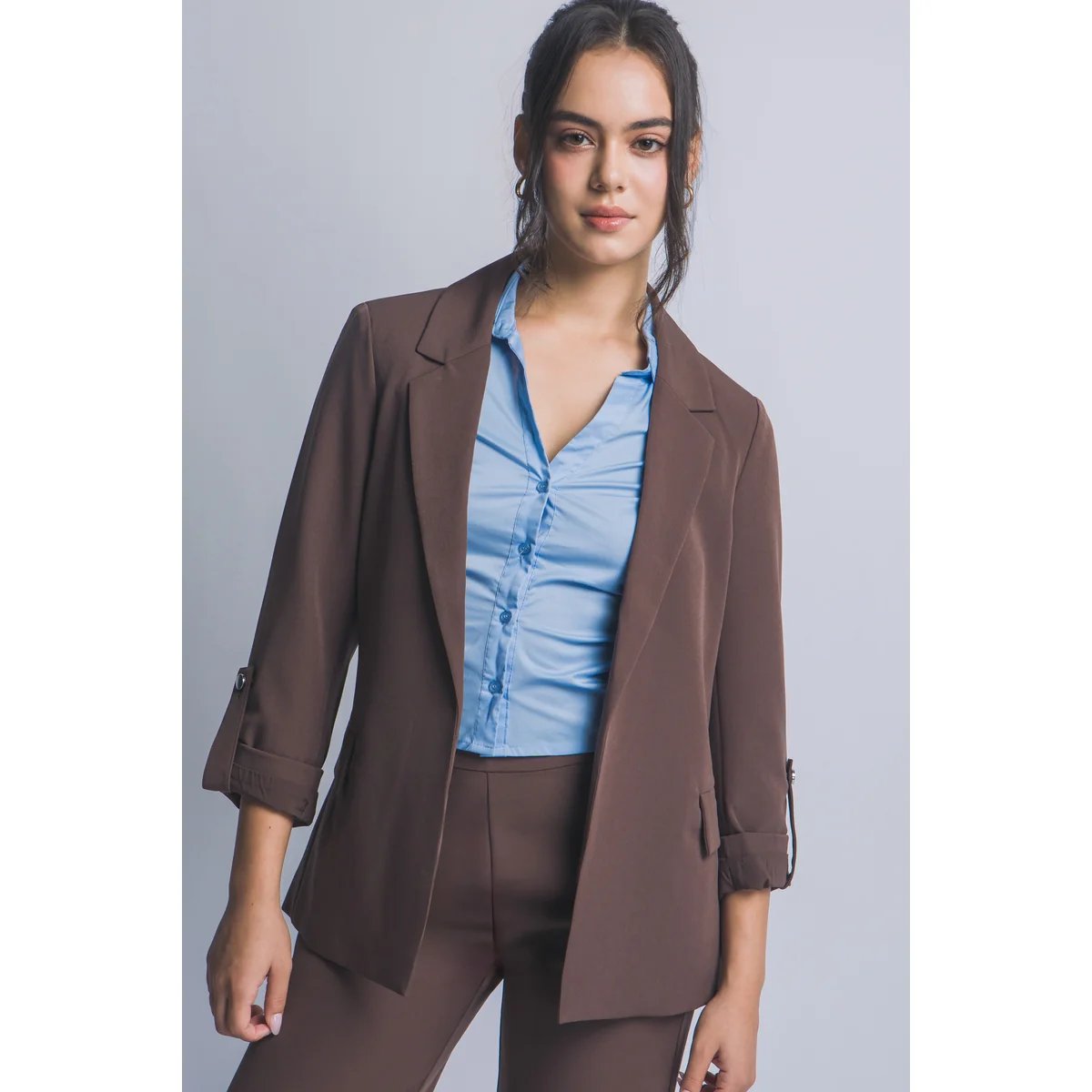 Blazer Rosa Pastel Oversize Elegante para Mujer Estilo Minimalista - Image 21