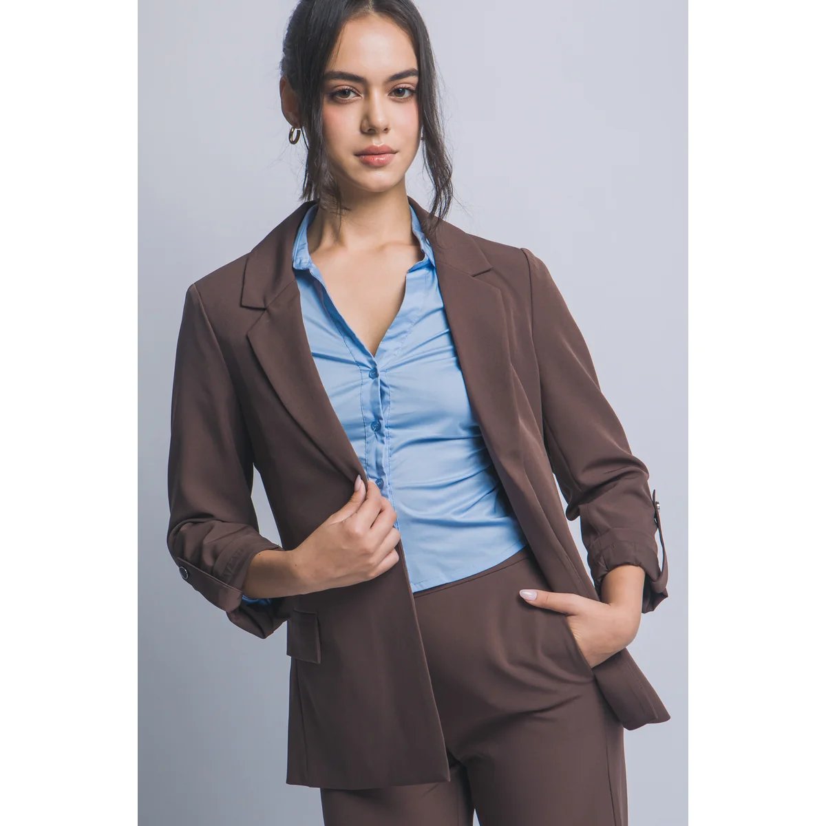 Blazer Rosa Pastel Oversize Elegante para Mujer Estilo Minimalista - Image 22