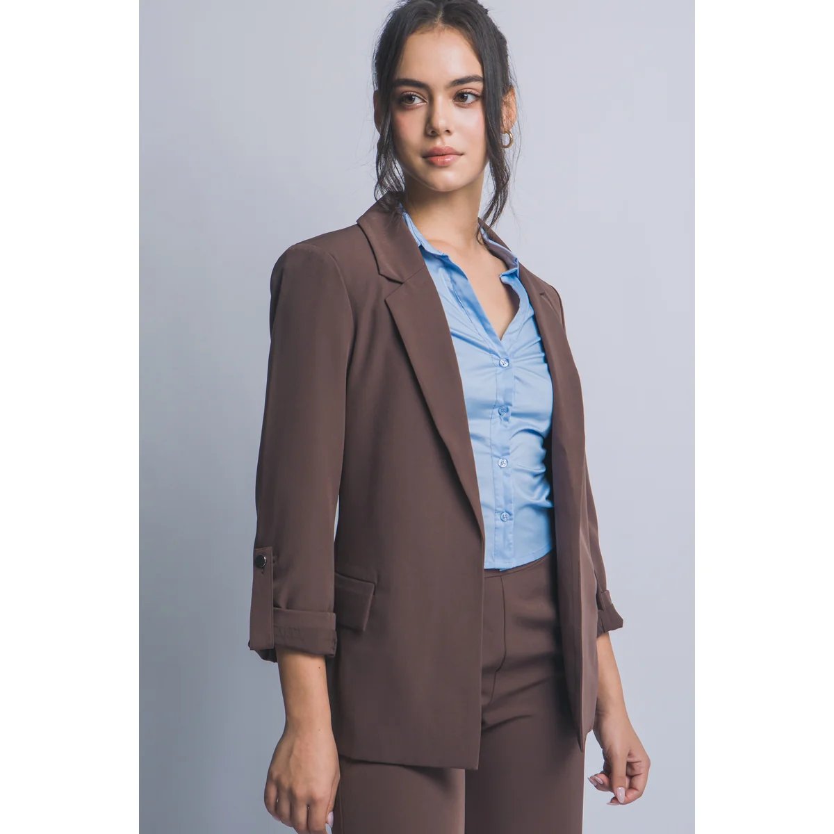 Blazer Rosa Pastel Oversize Elegante para Mujer Estilo Minimalista - Image 23