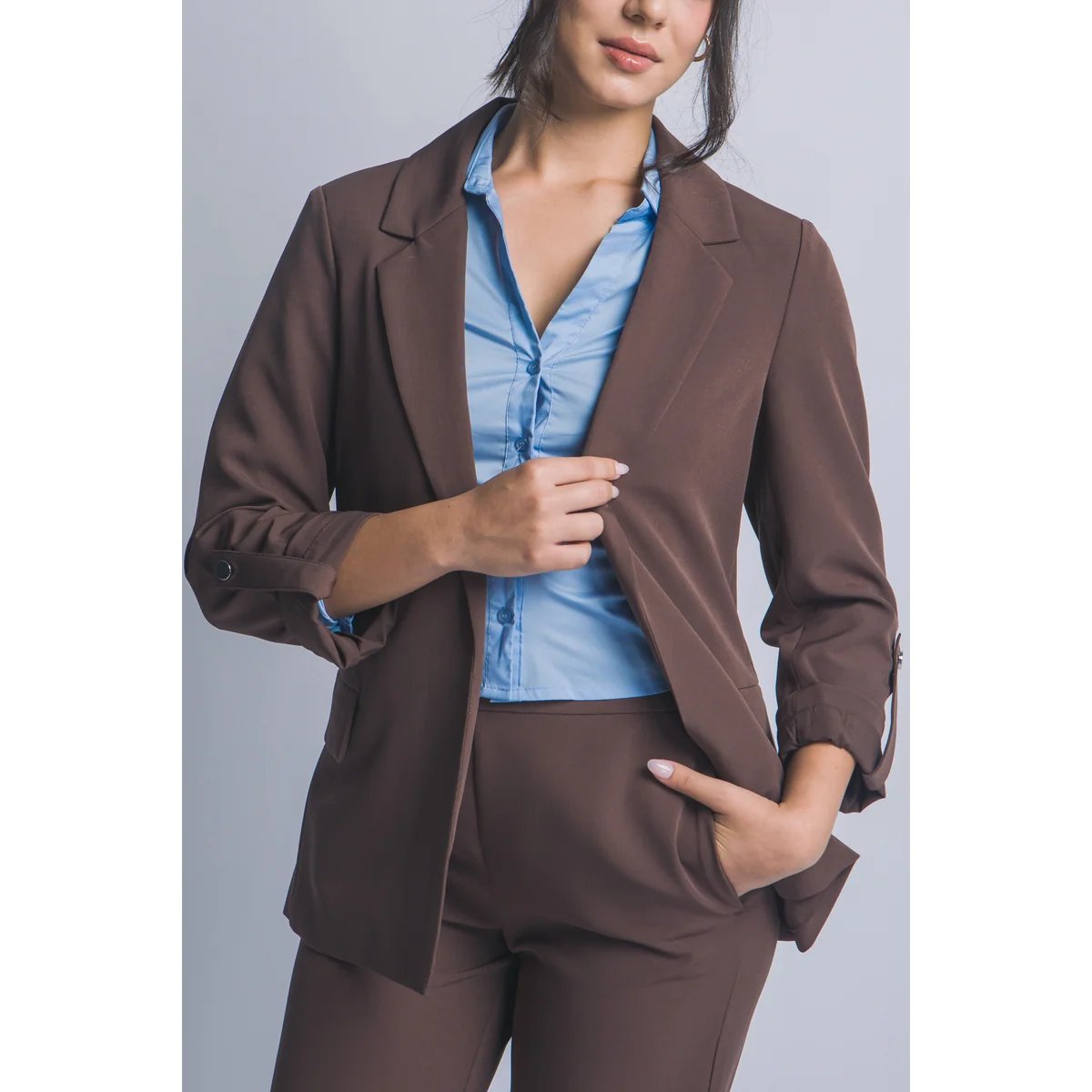 Blazer Rosa Pastel Oversize Elegante para Mujer Estilo Minimalista - Image 24