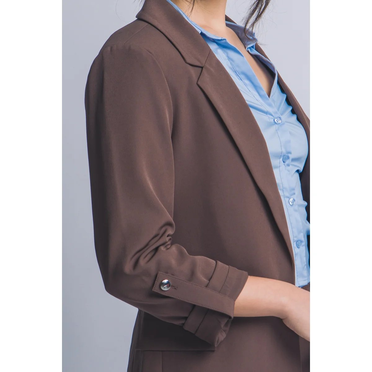 Blazer Rosa Pastel Oversize Elegante para Mujer Estilo Minimalista - Image 25