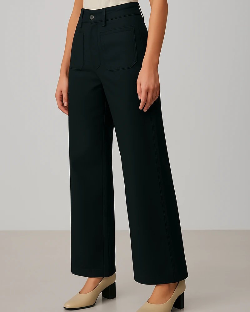 Pantalón Wide Leg de Tiro Alto Elegante para Mujer - Image 4