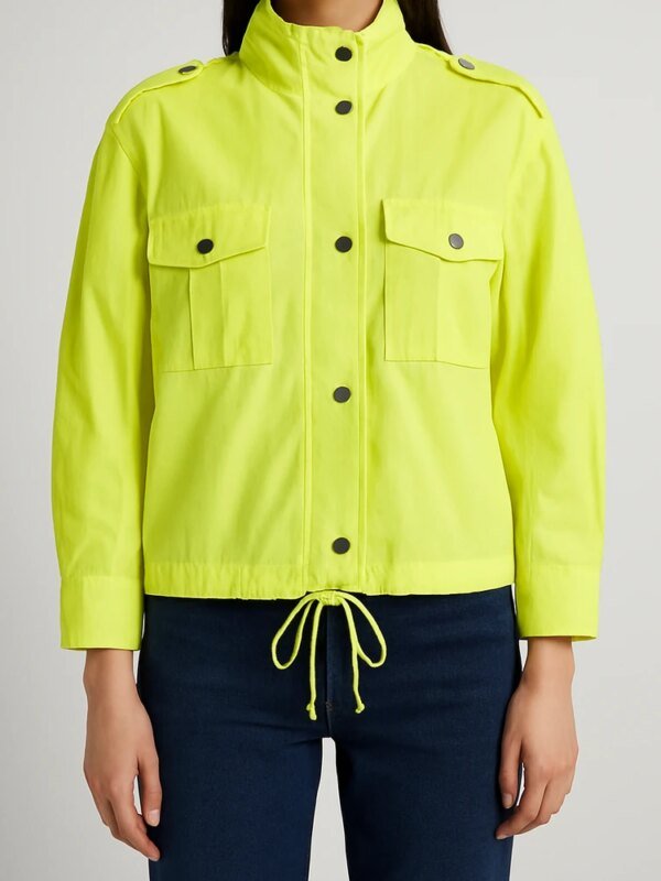 Chamarra Militar Neon para Mujer Estilo Field Jacket Moderna