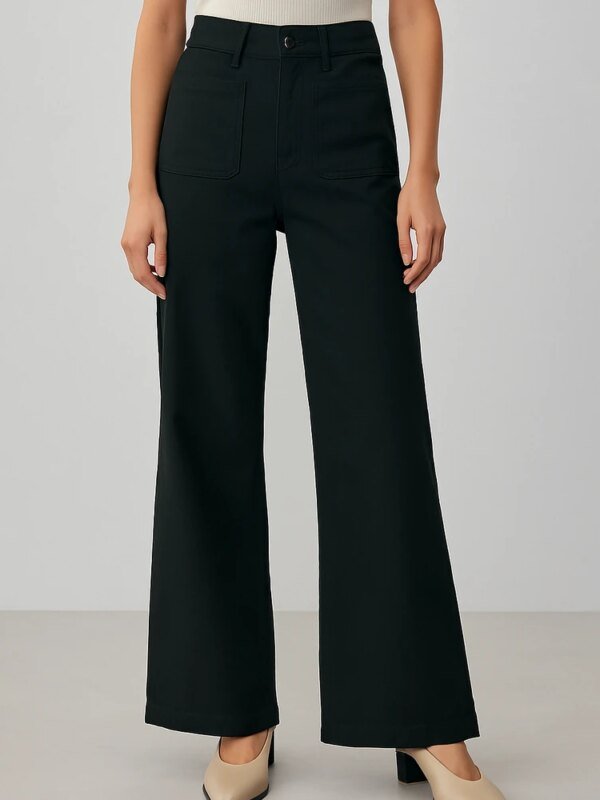 Pantalón Wide Leg de Tiro Alto Elegante para Mujer