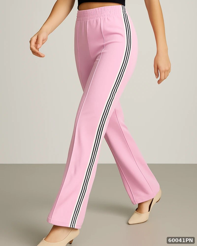 Pantalon Deportivo Elegante Blanco con Franjas Laterales para Mujer - Image 9
