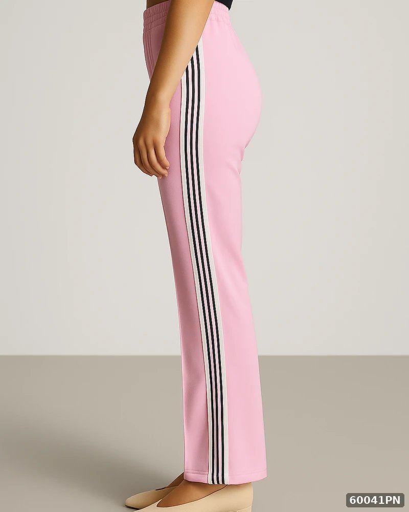 Pantalon Deportivo Elegante Blanco con Franjas Laterales para Mujer - Image 11